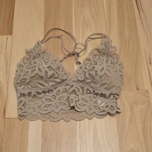 Abercrombie & Fitch Lace Bralette in Taupe